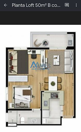 Apartamento, 2 quartos, 42 m² - Foto 3