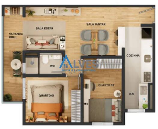 Apartamento, 2 quartos, 56 m² - Foto 39